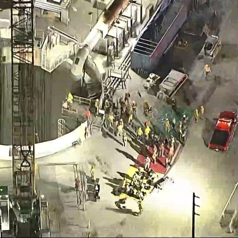 Workers raced for miles in the dark to escape being trapped after tunnel collapsed in Los Angeles